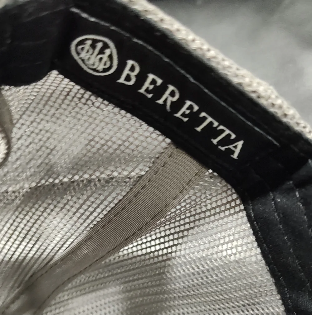 Beretta Trucker Hat/Cap Rich 112 Trckr - Circle Patch Blk/Yellow, Gray Mesh, OS